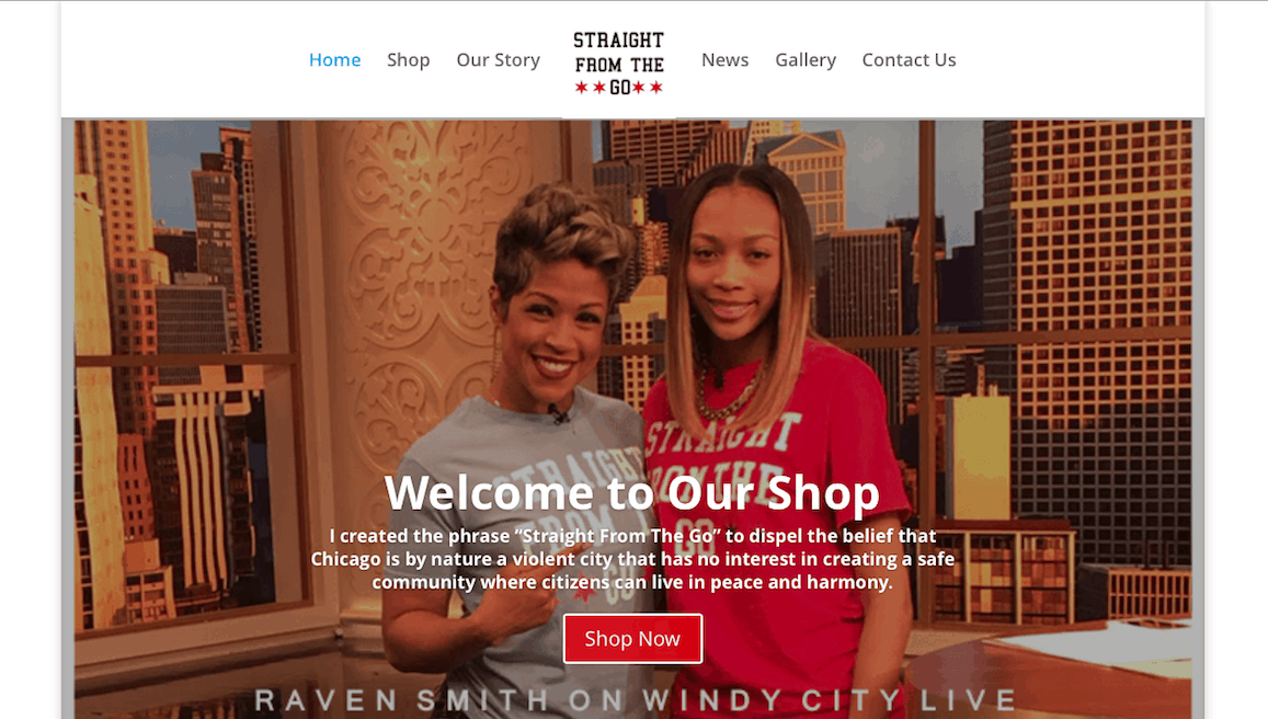 Straight from the Go Website Image Image of Raven Smith and Val Warner at the Windy City live taping wearing straight from the go shirts taken from the Straight from the website homepage